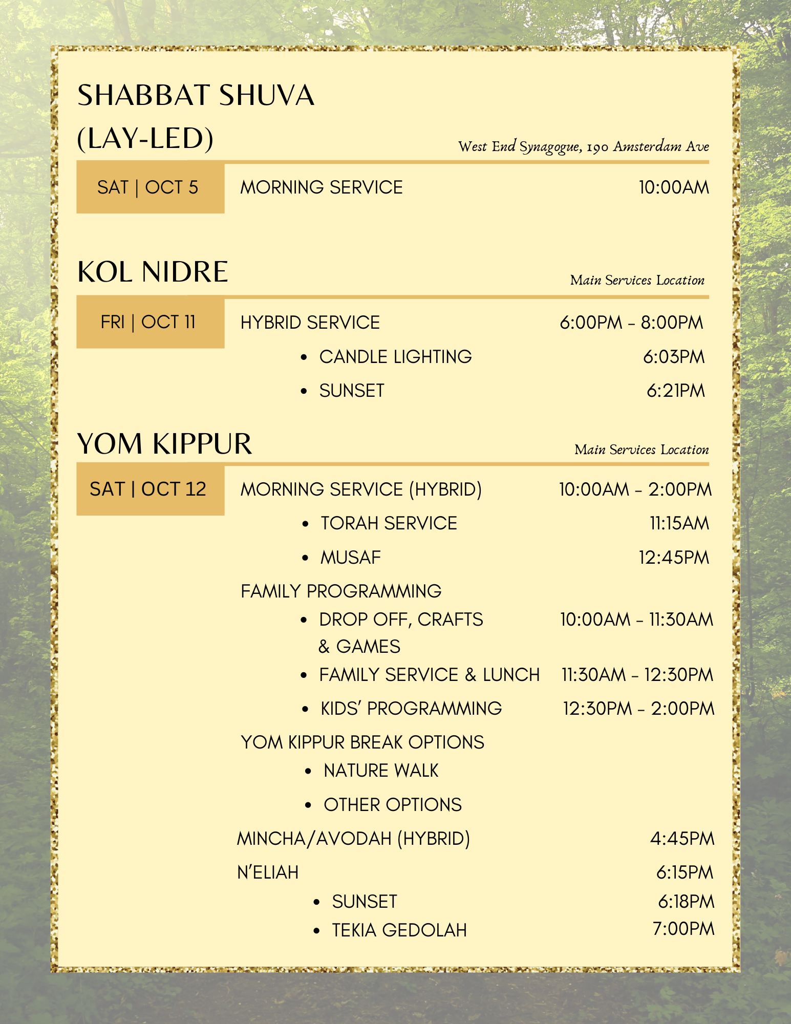 HHD 2024 Services Schedule page 2