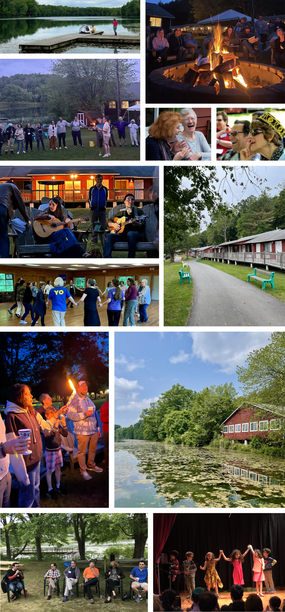 A montage of images from past retreats