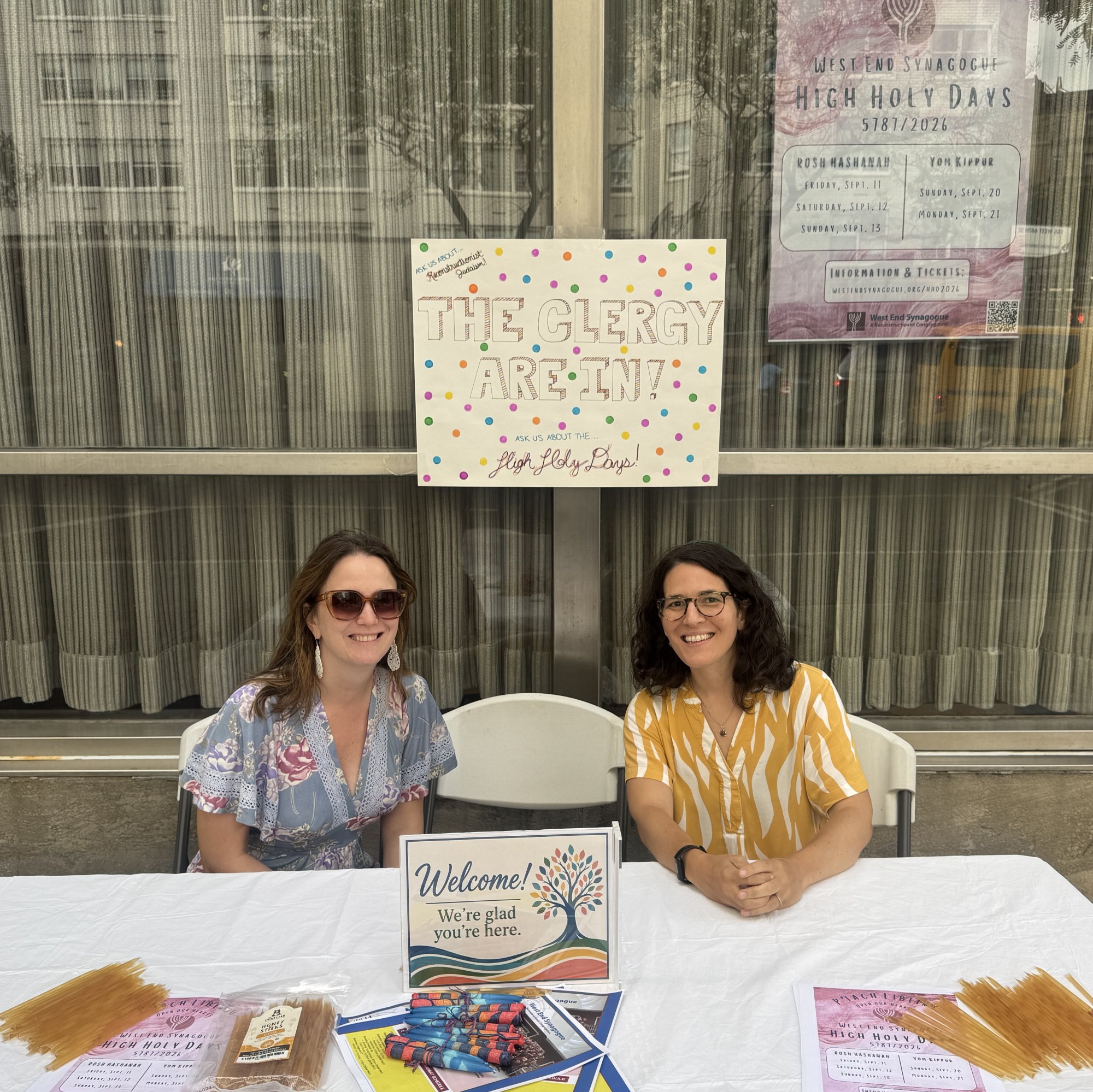 Cantor Melissa Berman and Rabbi Emily Cohen at recent Open House