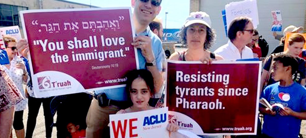 congregants at protest