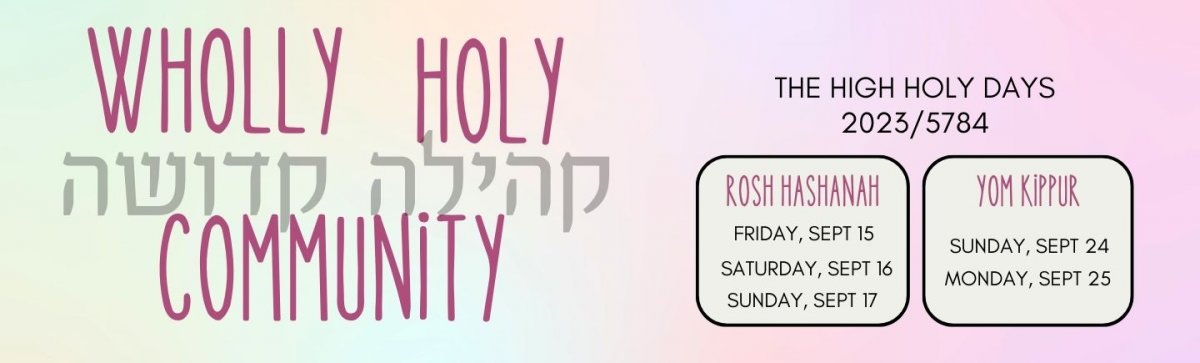 Wholly Holy Community - HHD 2023 with dates