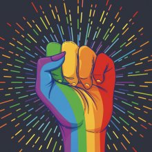 Rainbow Pride Power Hand